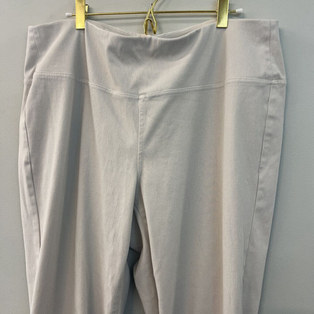 J Jill Cream Straight Leg Pull On Pants 2X
