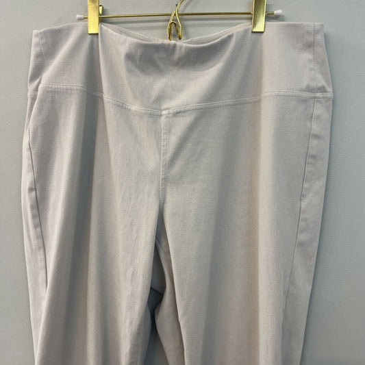 J Jill Cream Straight Leg Pull On Pants 2X