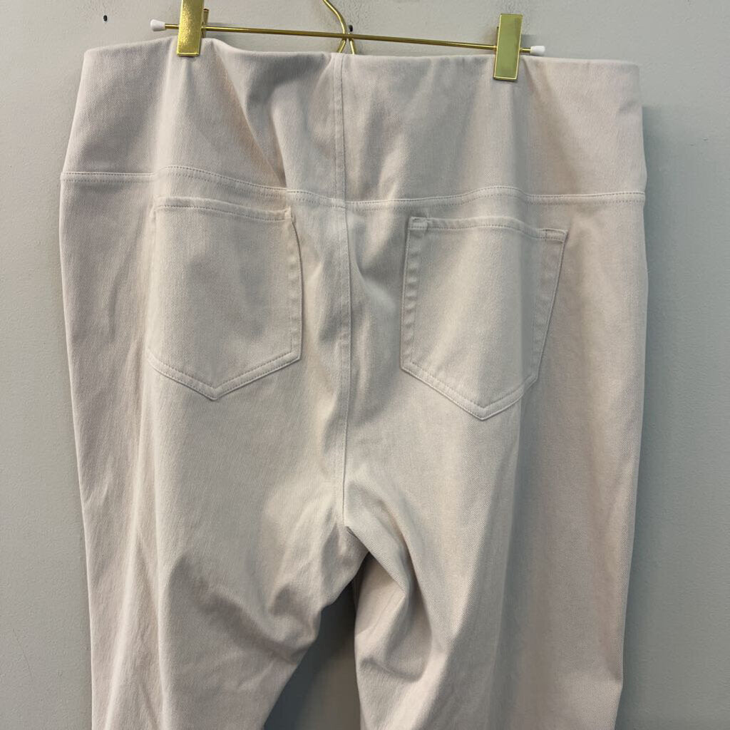 J Jill Cream Straight Leg Pull On Pants 2X