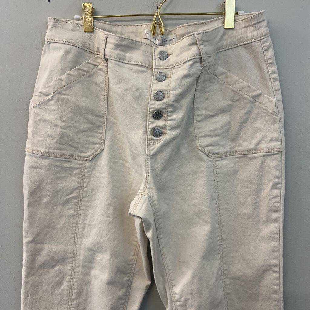 Est 1946 Beige Denim Mid Rise Straight Leg Pants 14