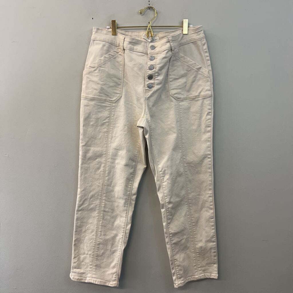 Est 1946 Beige Denim Mid Rise Straight Leg Pants 14