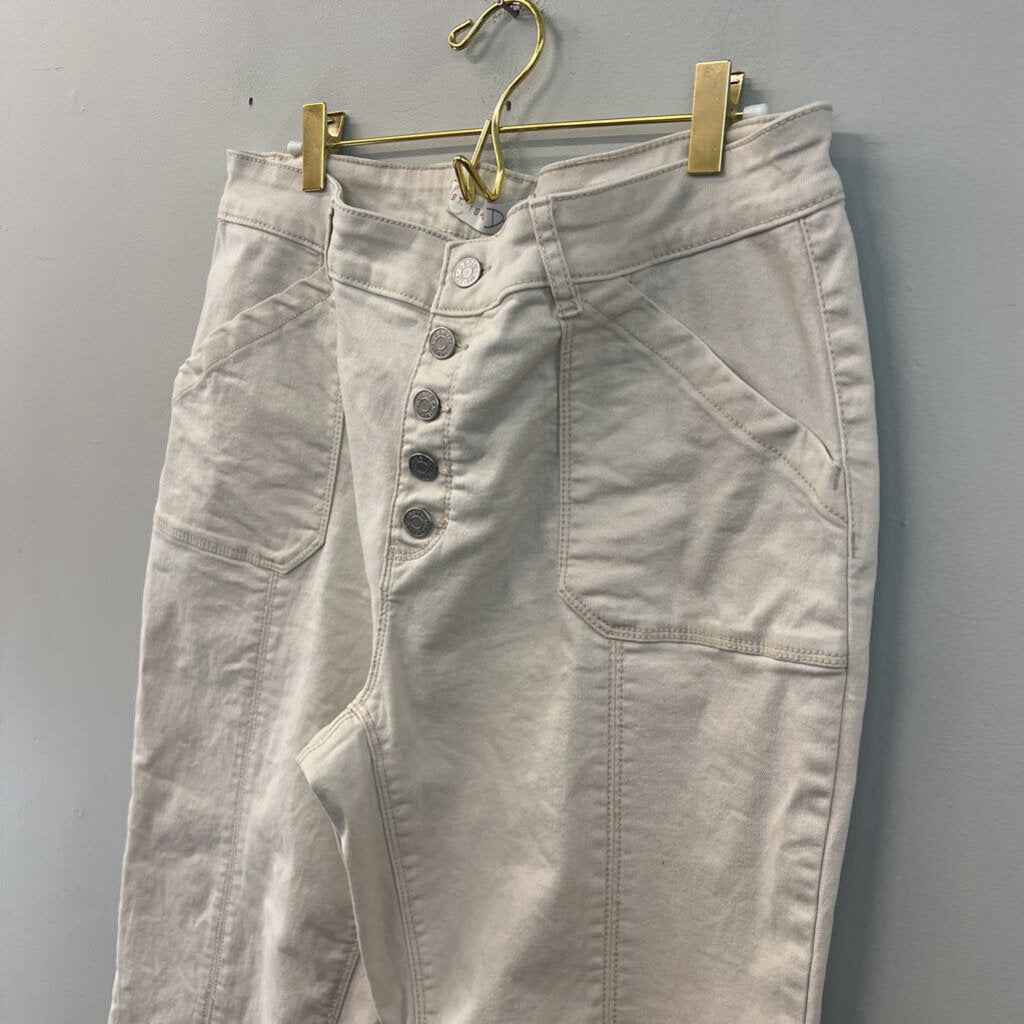Est 1946 Beige Denim Mid Rise Straight Leg Pants 14