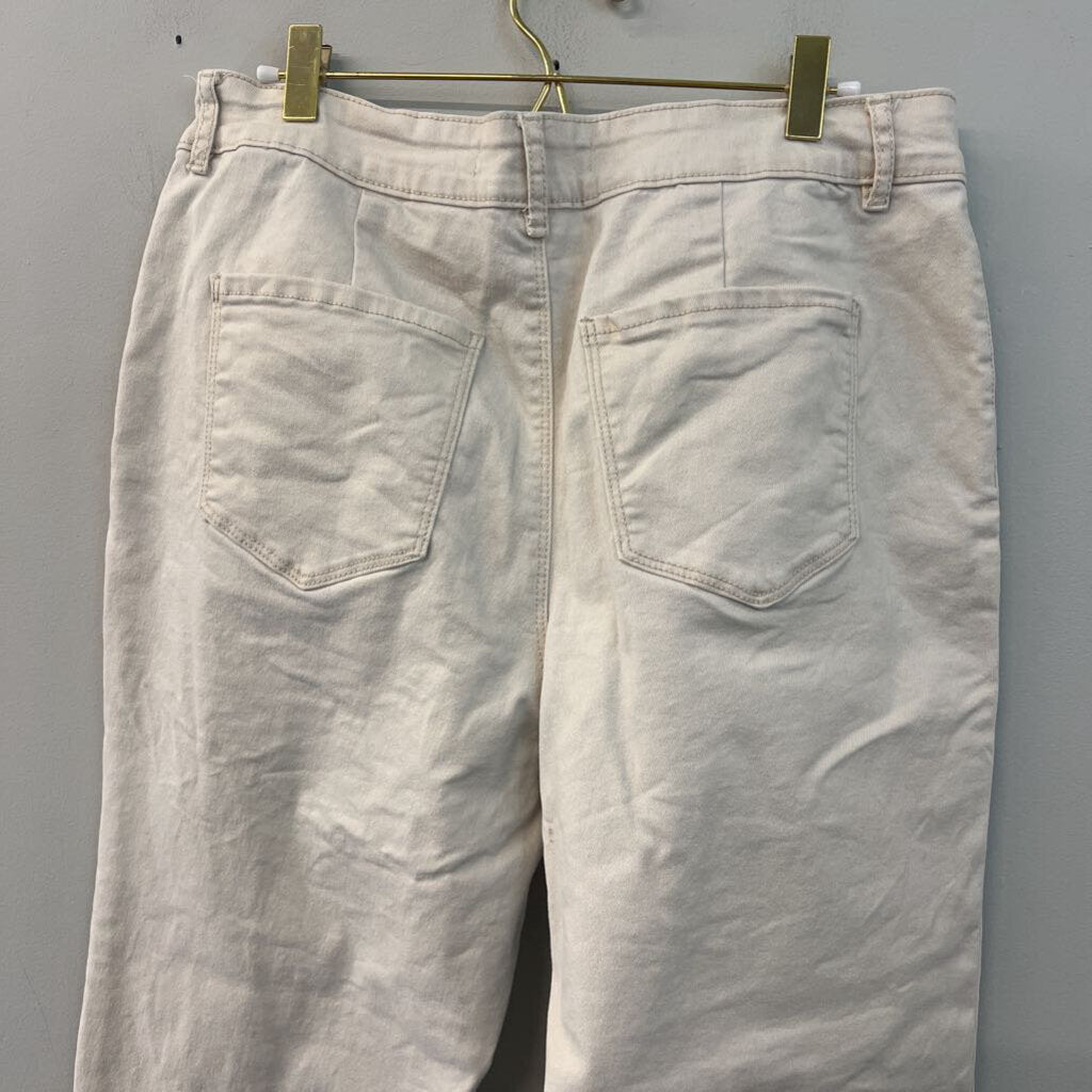 Est 1946 Beige Denim Mid Rise Straight Leg Pants 14