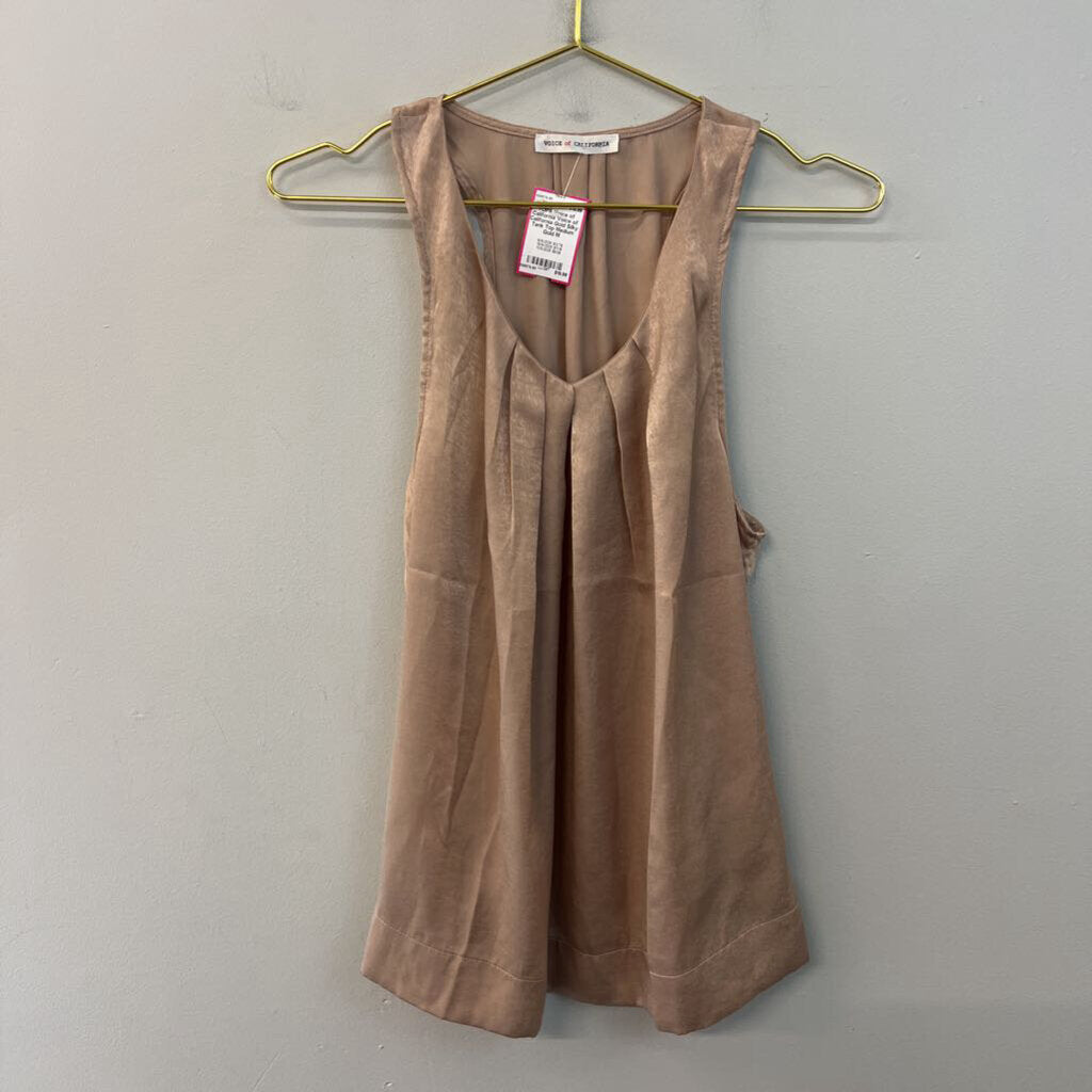Voice of California Gold Silky Tank Top Medium