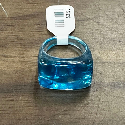Blue Stone Rectangle Ring