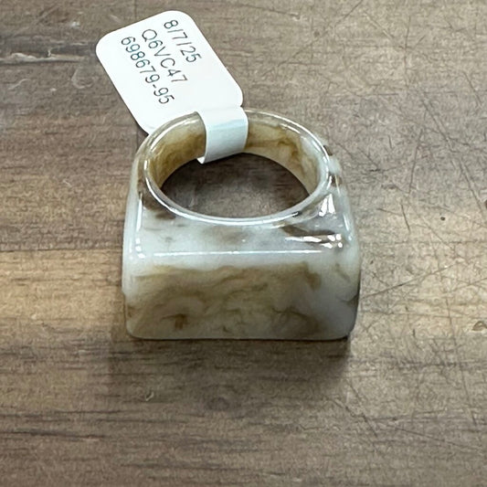 Grey Stone Rectangle Ring