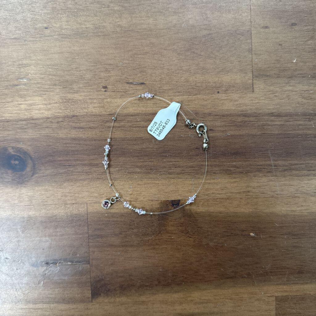 Clear Beaded Anklet
