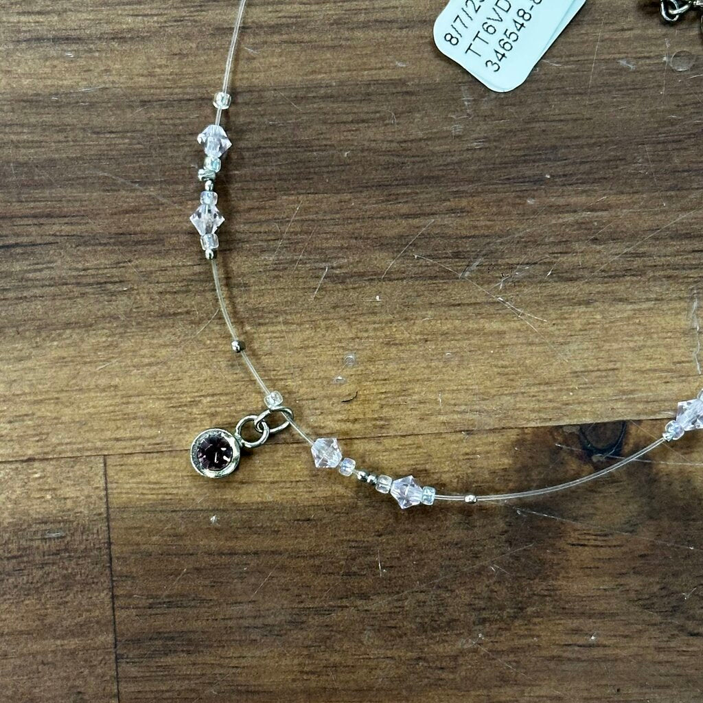 Clear Beaded Anklet