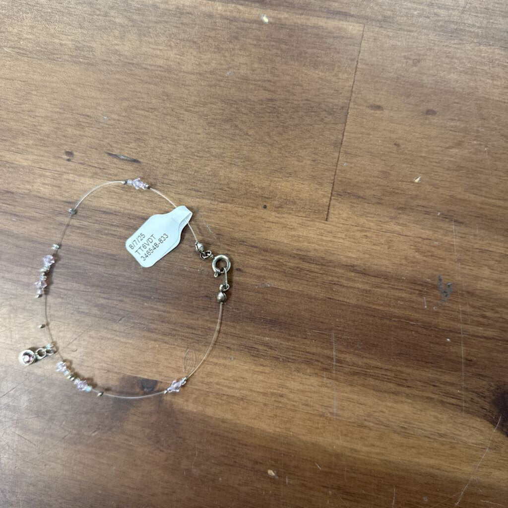 Clear Beaded Anklet