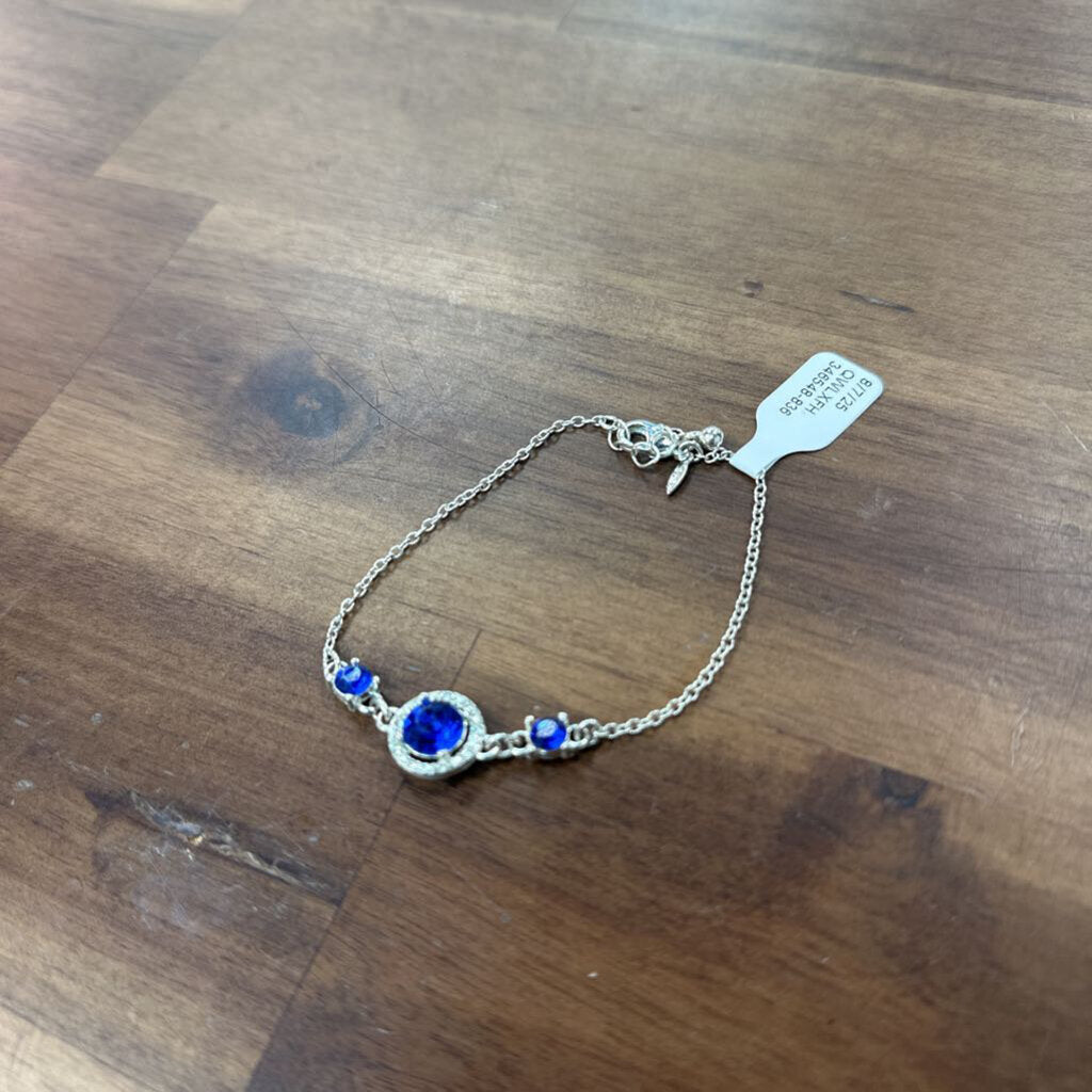 Silver/ Blue Stone Bracelet