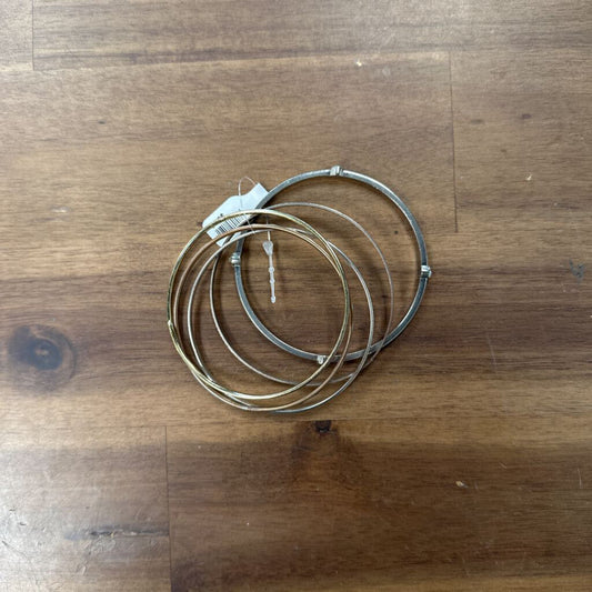 Gold/ Silver Set of Five Bangle Bracelets