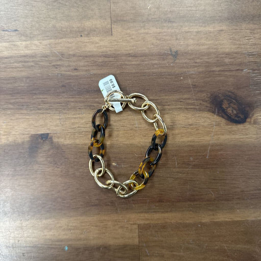 Gold/ Brown Chain Link Bracelet