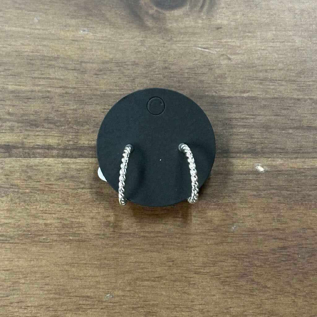 Silver Dainty Half Hoop Earrings