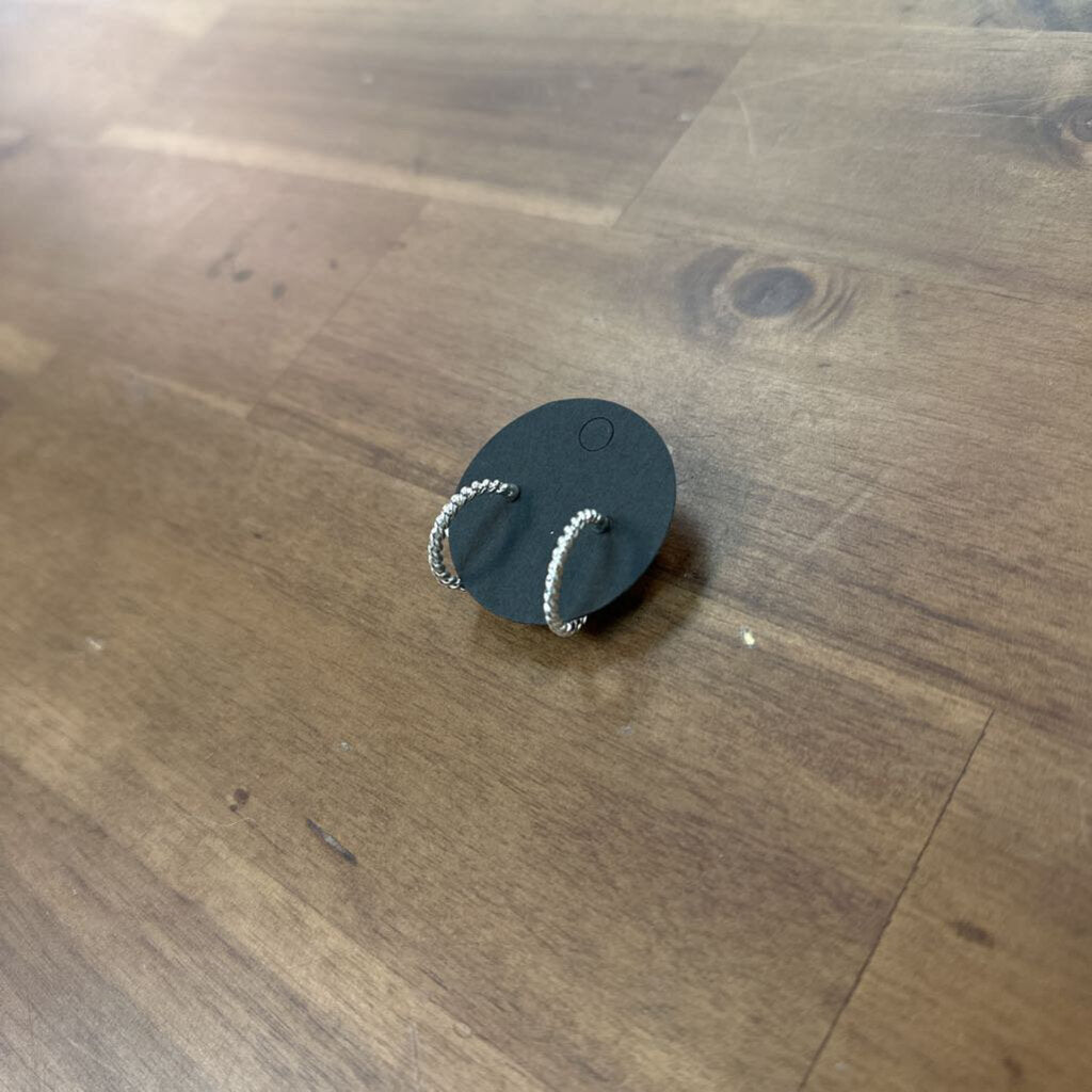 Silver Dainty Half Hoop Earrings