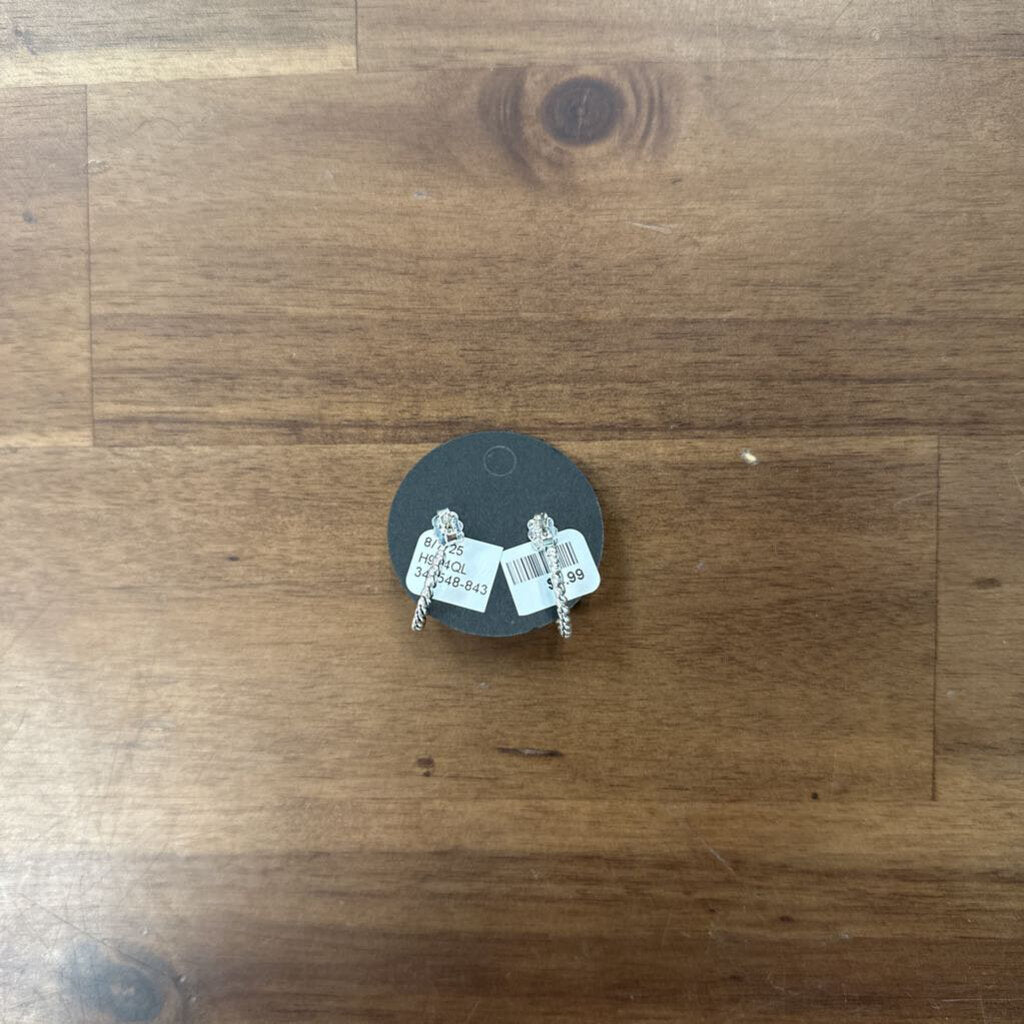 Silver Dainty Half Hoop Earrings