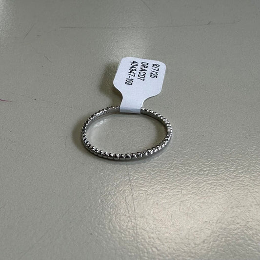 Dainty Sterling Silver Textured Band Ring 8