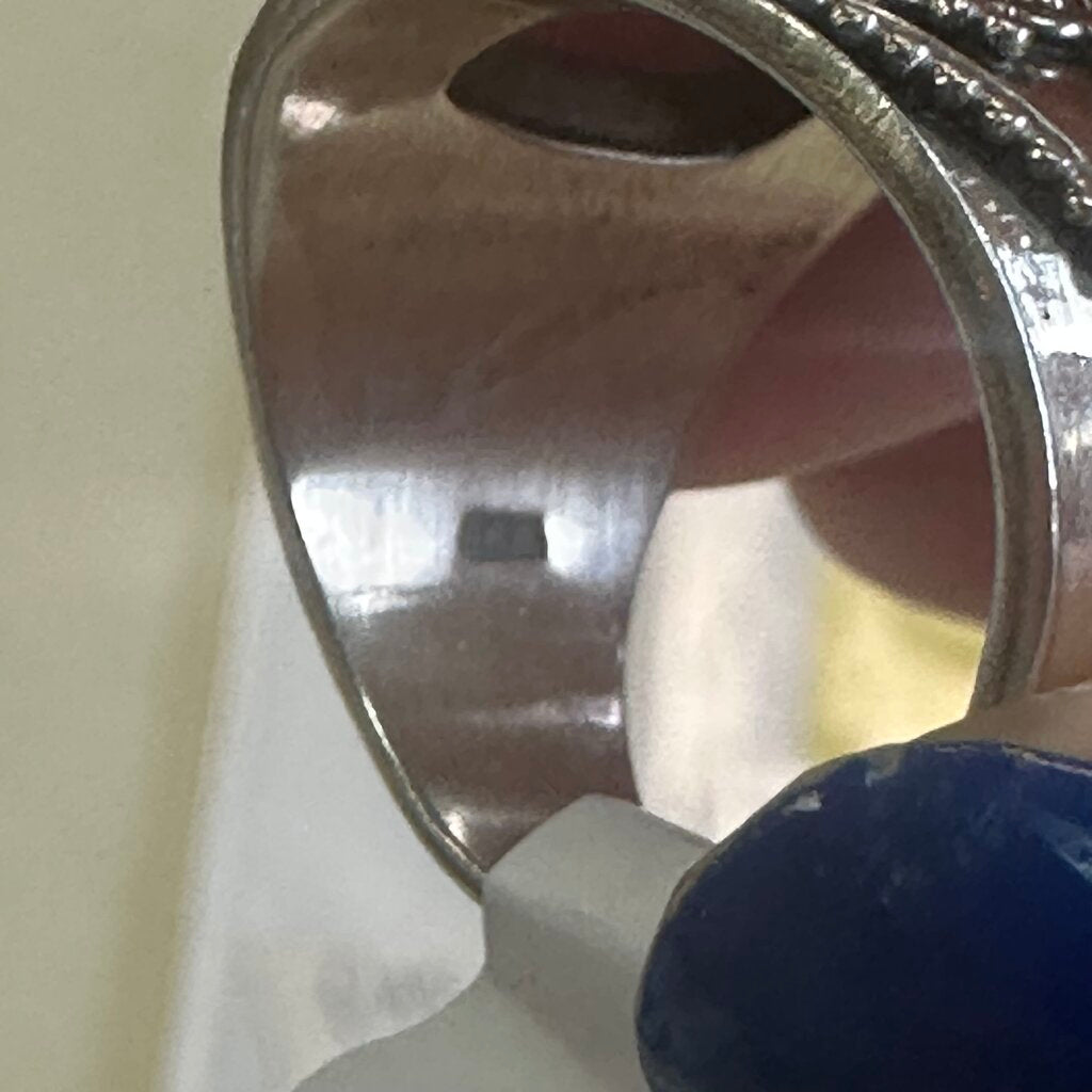Sterling Silver/ Pink Stone Statement Ring 7.5