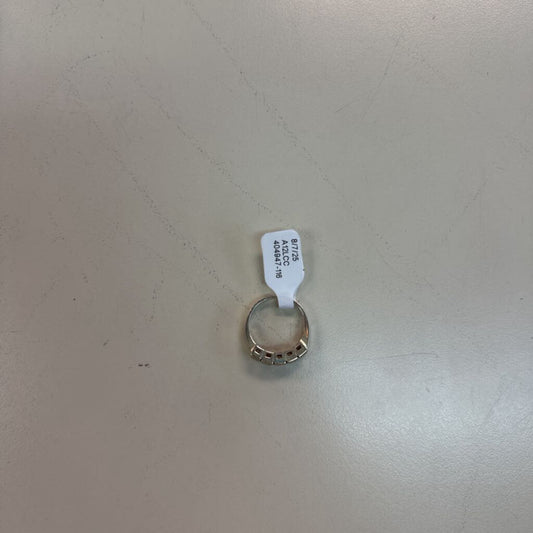 Sterling Silver/ Burgundy Stones Statement Ring 7.5