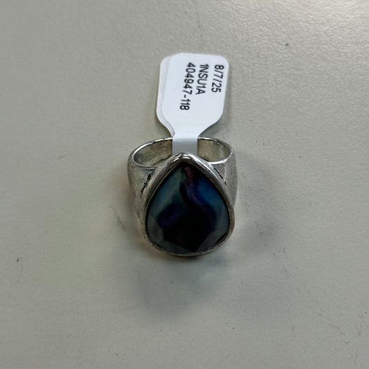 Silver/ Blue Stone Statement Ring 8