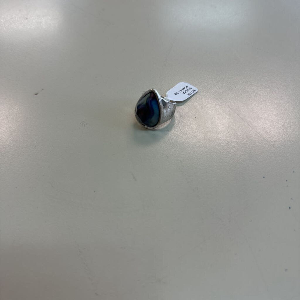 Silver/ Blue Stone Statement Ring 8