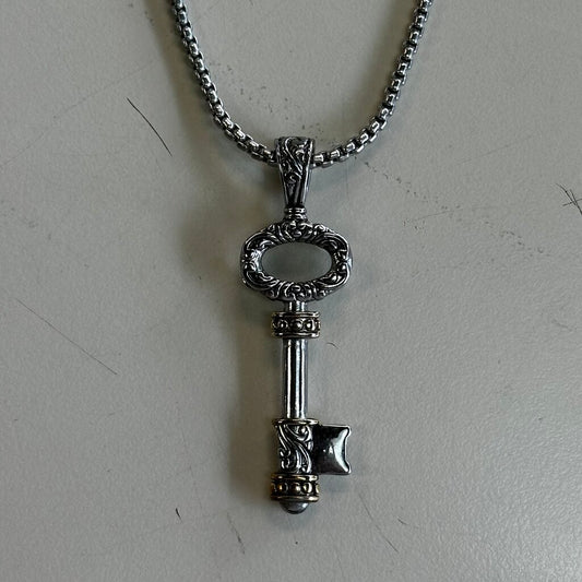 Silver Key Pendant Necklace