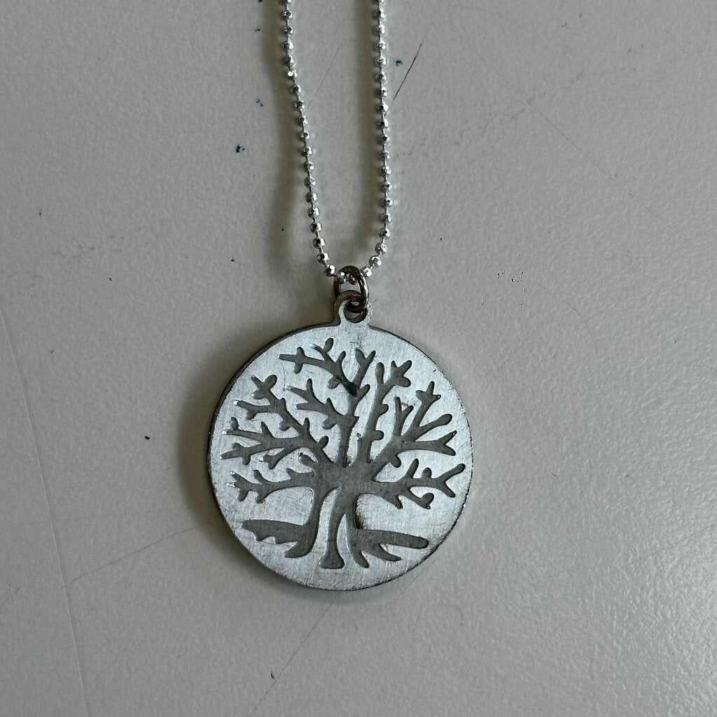 Silver Proverbs 11:30 Tree Pendant Necklace