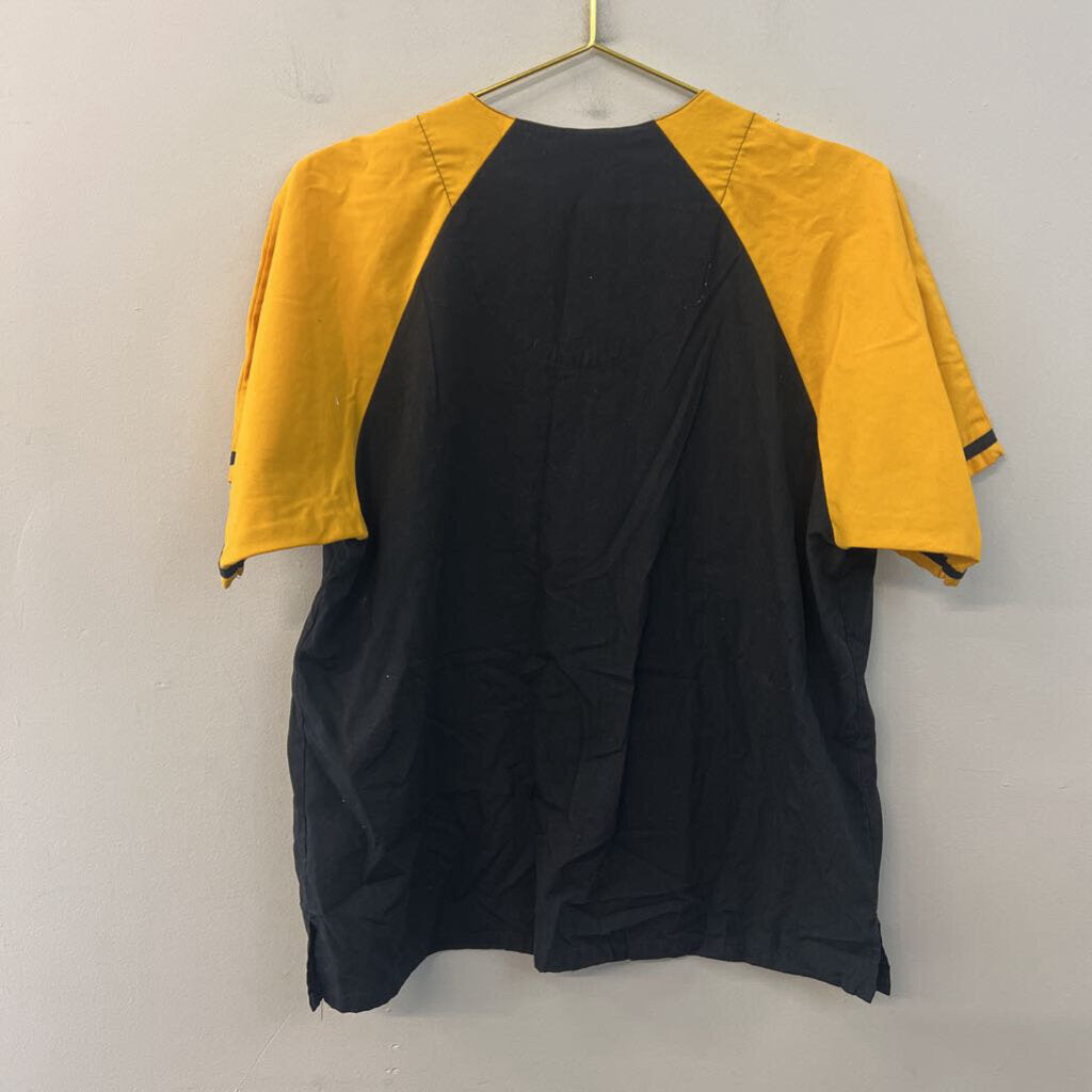 NFL Team Apparel Black/ Yellow Steelers Short Sleeve Top Small