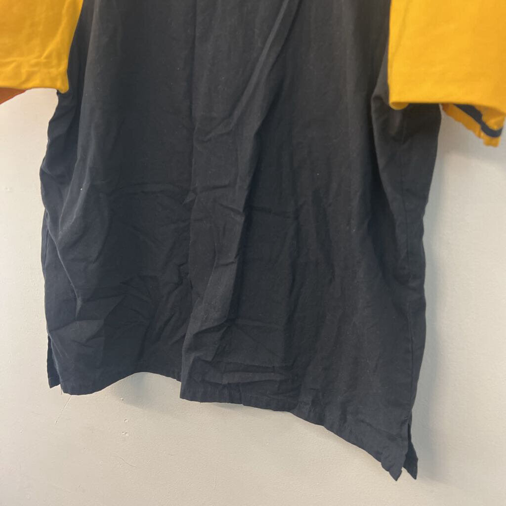 NFL Team Apparel Black/ Yellow Steelers Short Sleeve Top Small