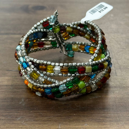 Multi Color Beaded Wrap Thick Bracelet