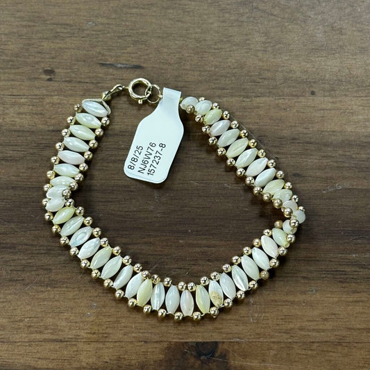 Gold/ White Stone Bracelet