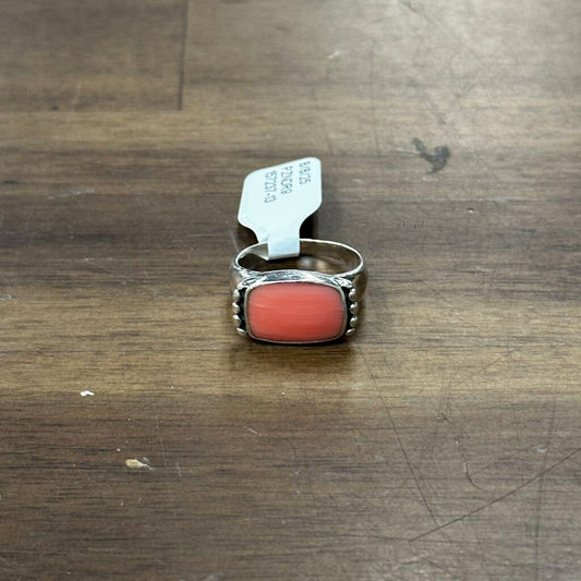 Silver/ Pink Stone Statement Ring