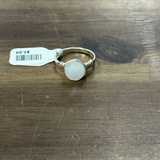 Silver/ White Stone Statement Ring
