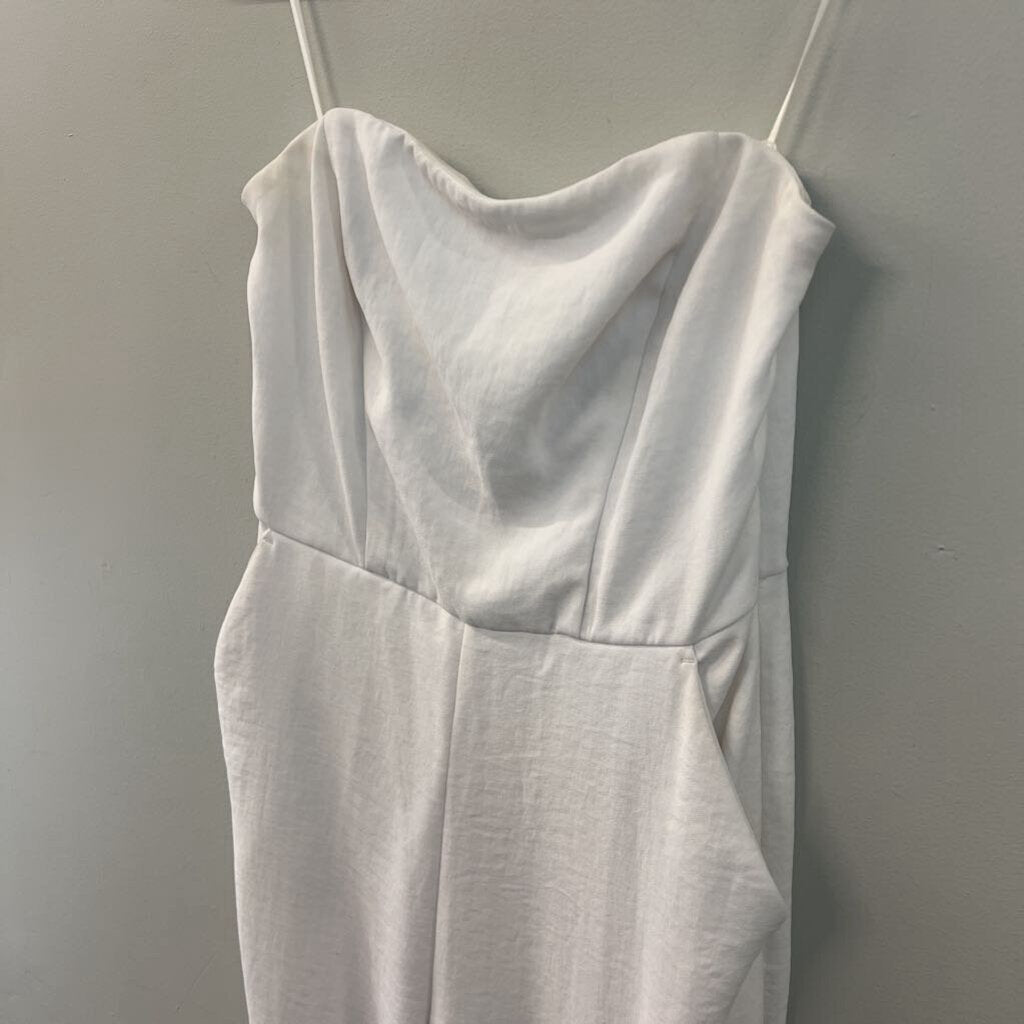 Express White Strapless Jumpsuit Small