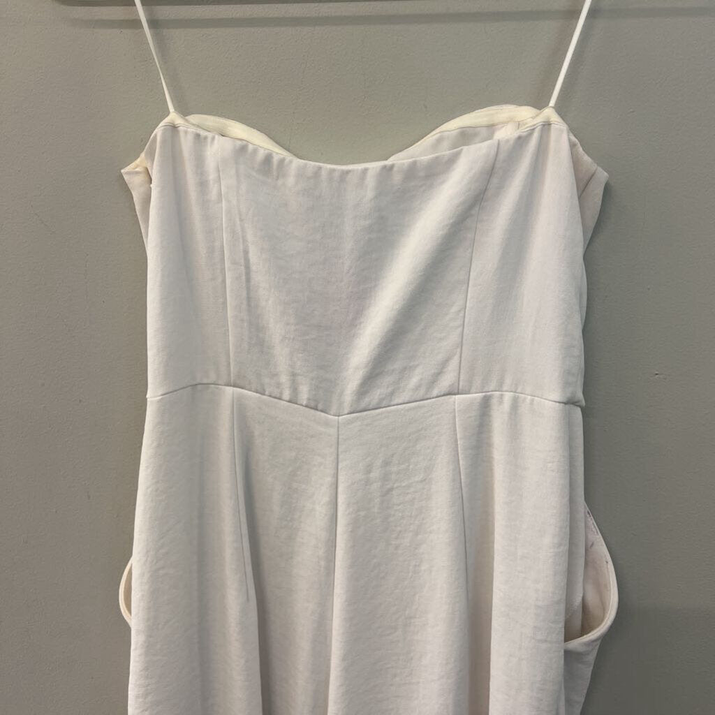 Express White Strapless Jumpsuit Small