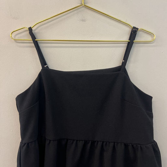Ann Taylor Black Ruffle Hem Tank Top Small