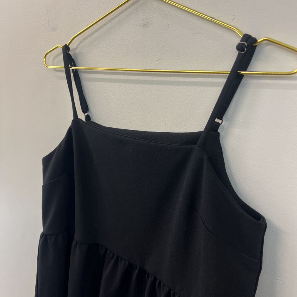 Ann Taylor Black Ruffle Hem Tank Top Small
