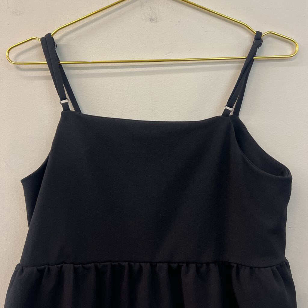 Ann Taylor Black Ruffle Hem Tank Top Small