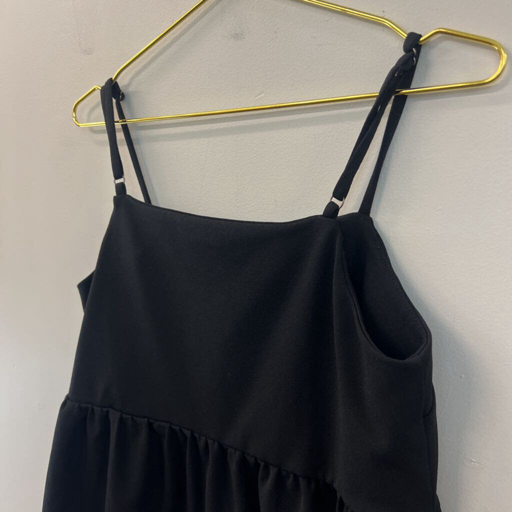 Ann Taylor Black Ruffle Hem Tank Top Small