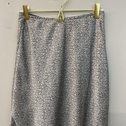 Sienna Sky Cream/ Black Print Silky Skirt Small