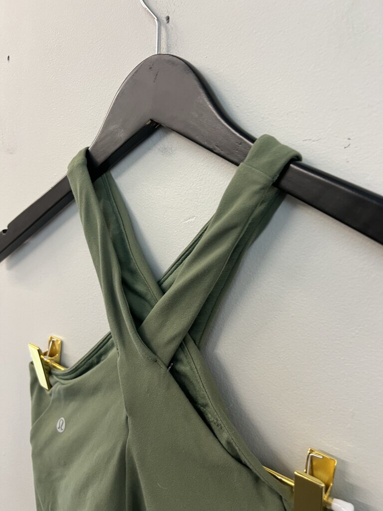 Lululemon Green Cross Front Sports Bra 6