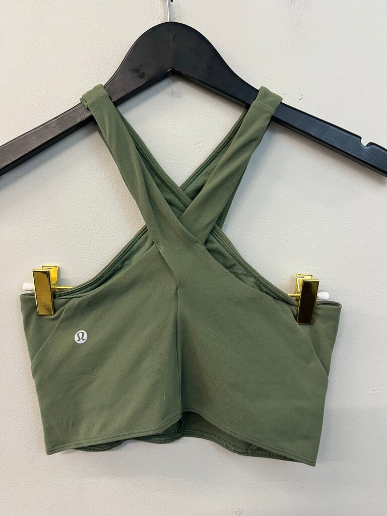 Lululemon Green Cross Front Sports Bra 6