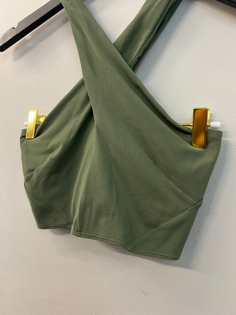 Lululemon Green Cross Front Sports Bra 6