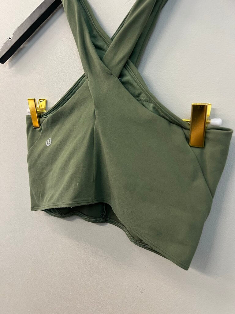 Lululemon Green Cross Front Sports Bra 6
