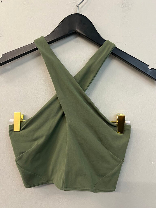 Lululemon Green Cross Front Sports Bra 6