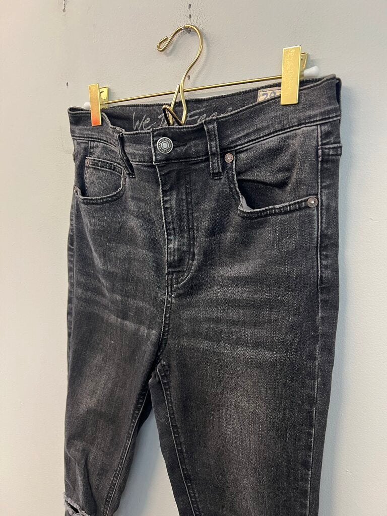 We The Free Black Distressed Skinny Leg Jeans 28