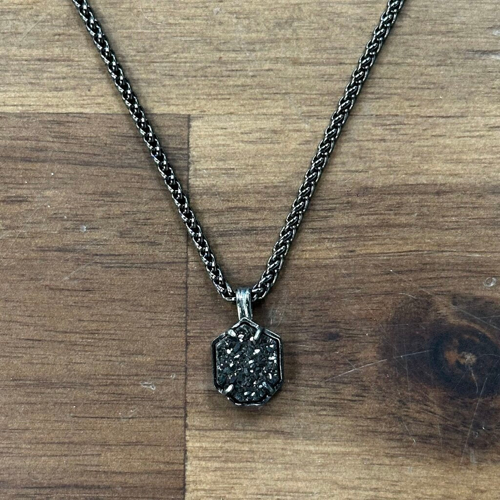 Kendra Scott Oliver Gun Metal Long Necklace