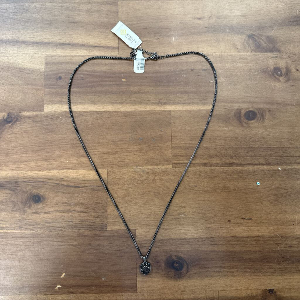 Kendra Scott Oliver Gun Metal Long Necklace