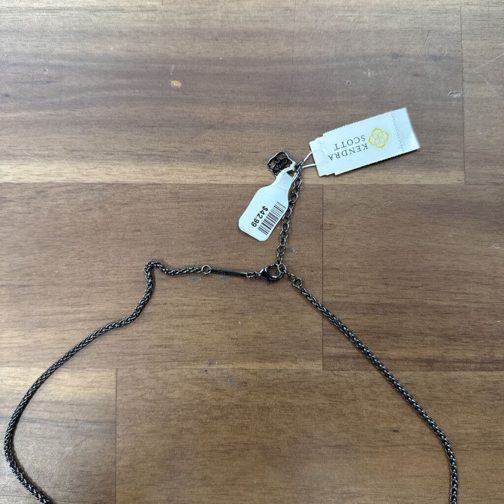 Kendra Scott Oliver Gun Metal Long Necklace