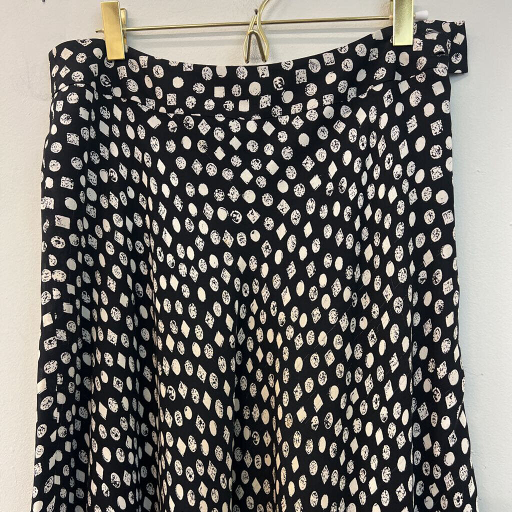 Jones New York Black/ Cream Print Short Sleeve Top/ Midi Skirt Set 6