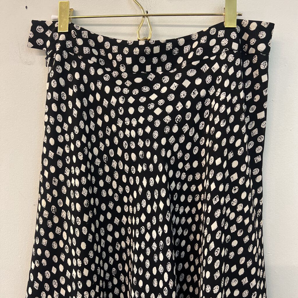 Jones New York Black/ Cream Print Short Sleeve Top/ Midi Skirt Set 6